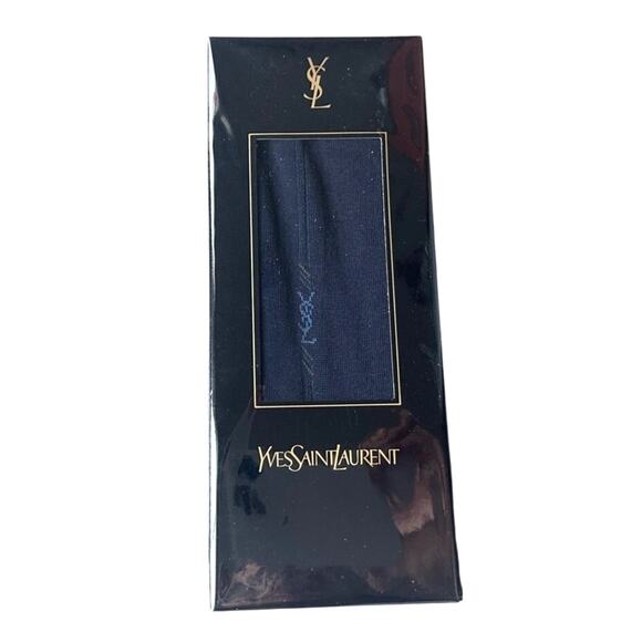 Yves Saint Laurent Mens Dress Socks - Blue - New in Sealed Box - Picture 1 of 4